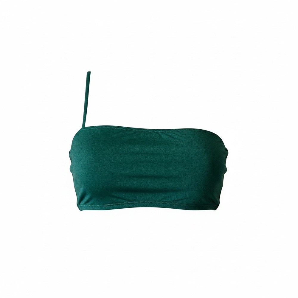 NWOT L*space one shoulder bikini top emerald green